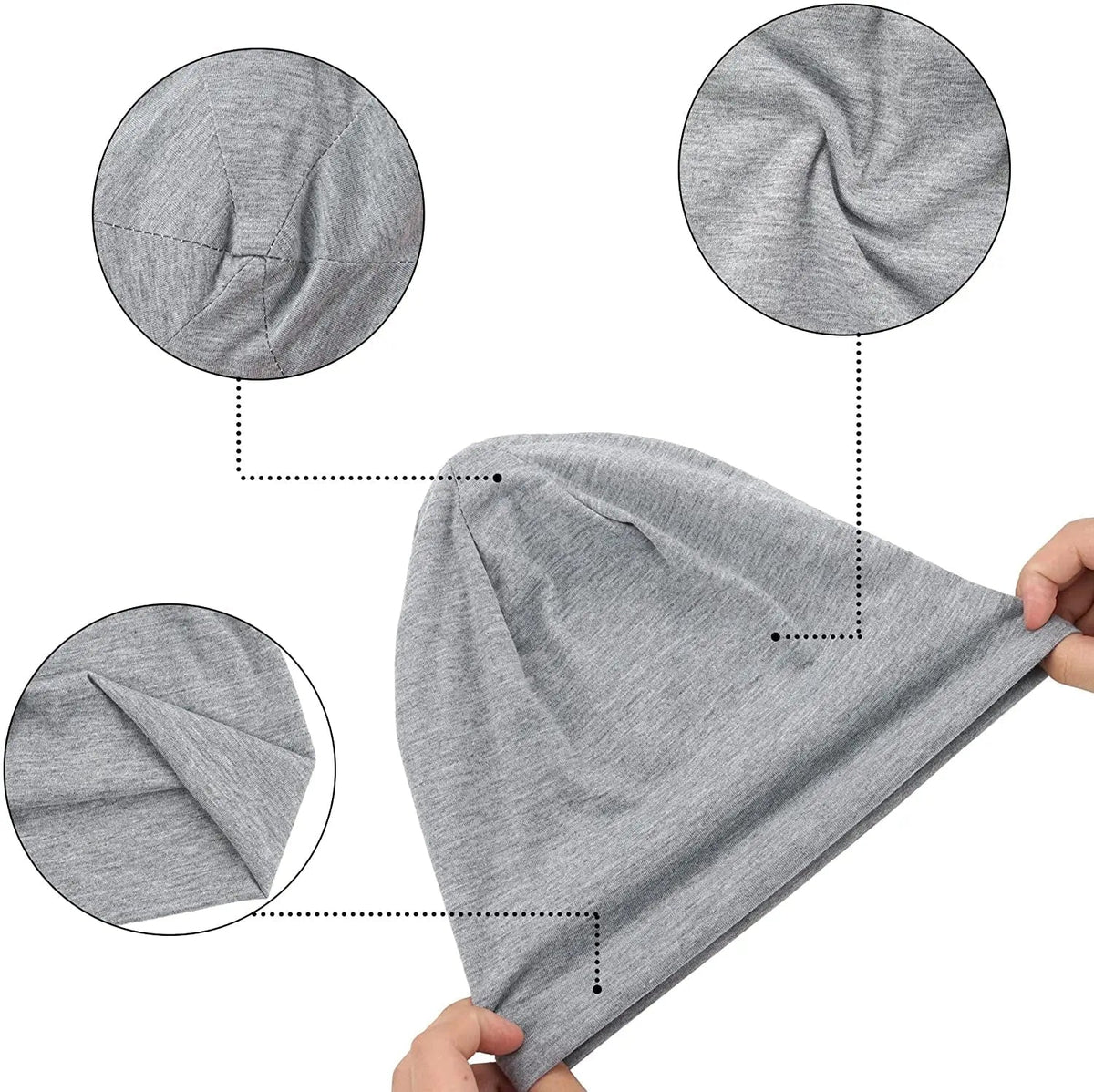 Slouch Beanie Cotton Blend Breathable Stretch Fit