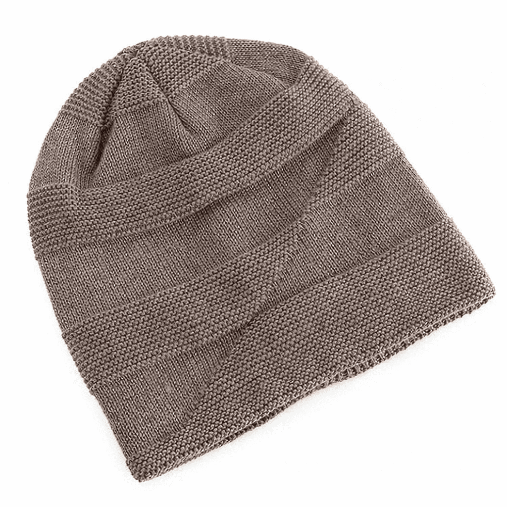 Slouchy Beanie Fleece-Lined Ribbed Cuff