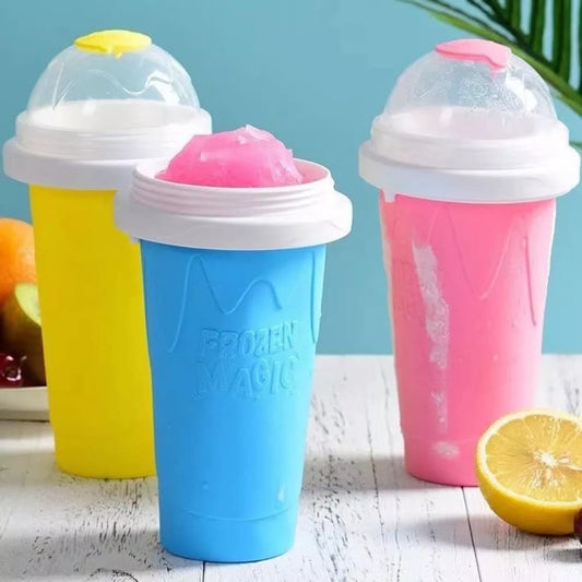 Slush Maker Cup Silicone Cooling Core Leak-Proof Lid
