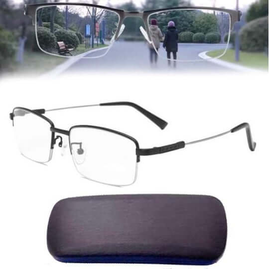 Smart Progressive Glasses with Auto Vision Adaptation & Blue Light Shield