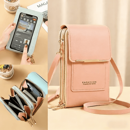 Smartphone Crossbody Bag Waterproof Touchscreen Window Anti-Theft