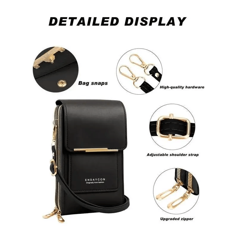 Smartphone Crossbody Bag Waterproof Touchscreen Window Anti-Theft