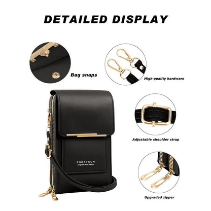 Smartphone Crossbody Bag Waterproof Touchscreen Window Anti-Theft