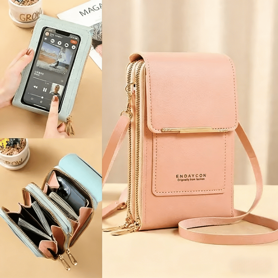 Smartphone Crossbody Bag Waterproof Touchscreen Window Anti-Theft