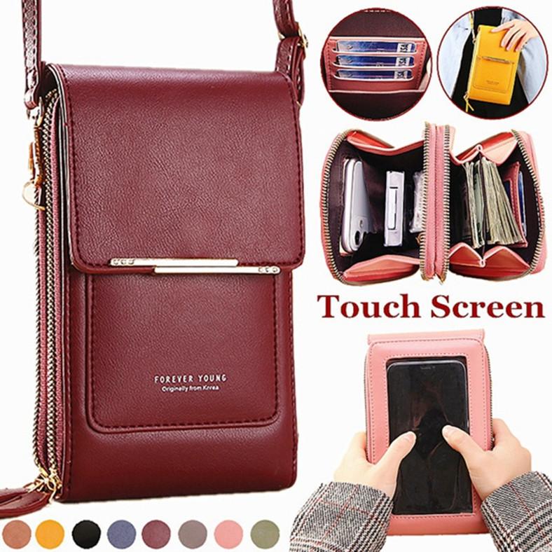 Smartphone Crossbody Bag Waterproof Touchscreen Window Anti-Theft