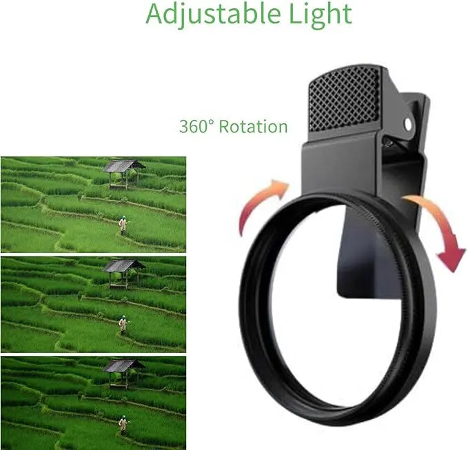 Smartphone Polarizing Filter Universal Clip-On Glass Optics