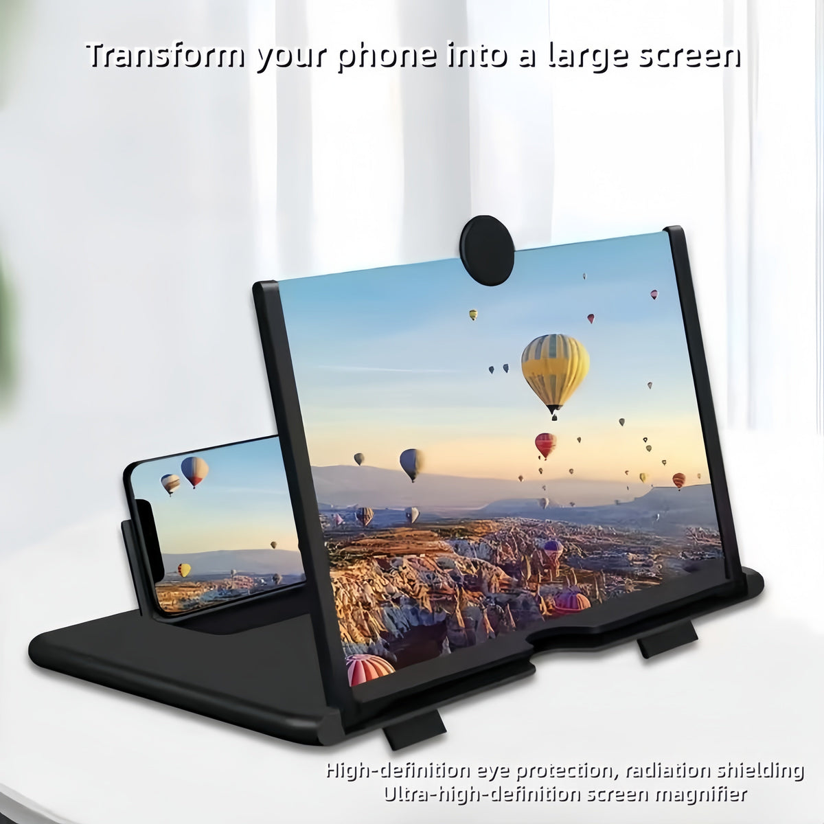 Smartphone Screen Magnifier 12-Inch HD Foldable Stand