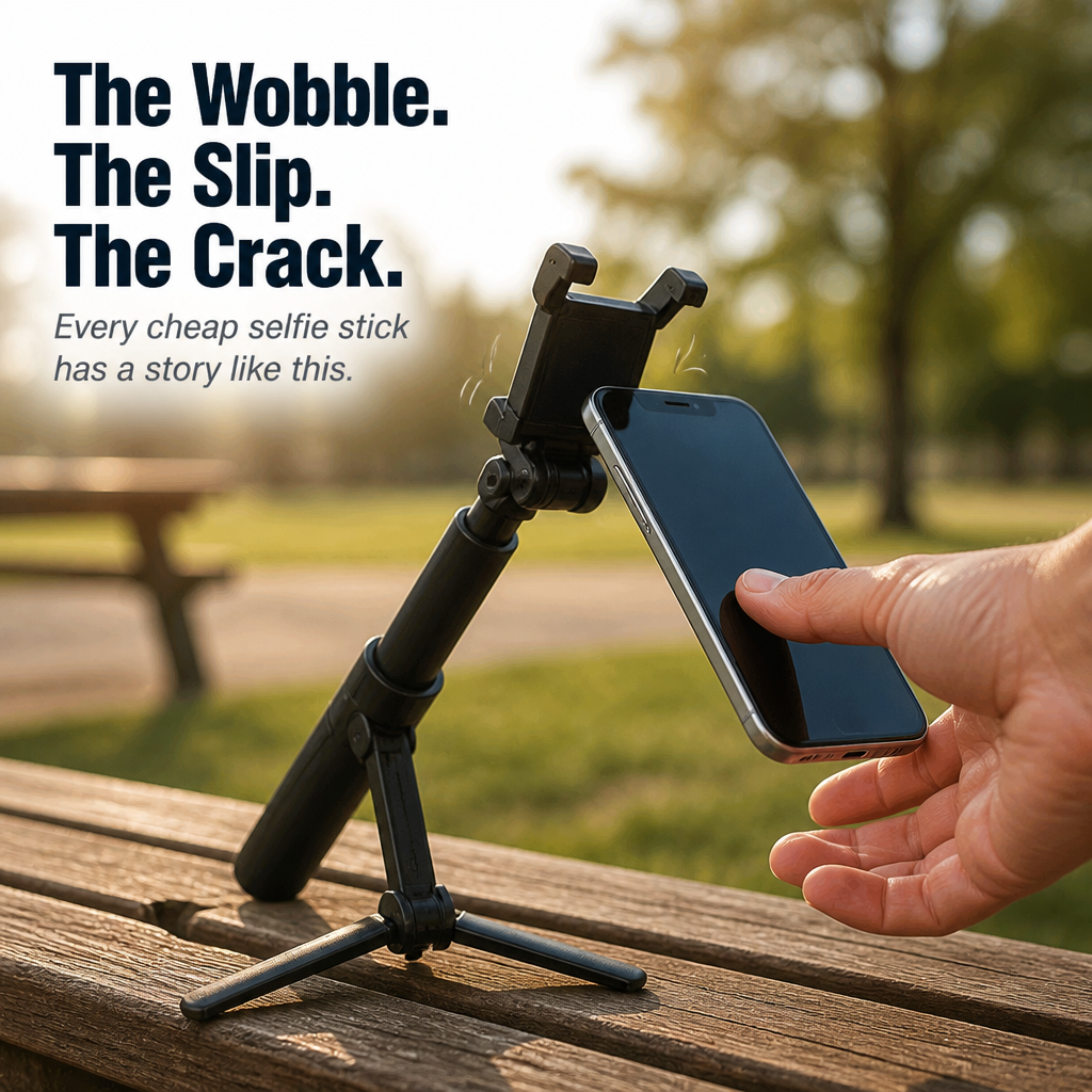 Smartphone Tripod Magnetic Mount Four-Leg Stability Bluetooth Remote