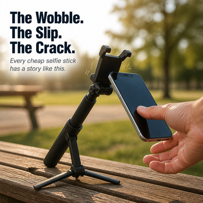 Smartphone Tripod Magnetic Mount Four-Leg Stability Bluetooth Remote