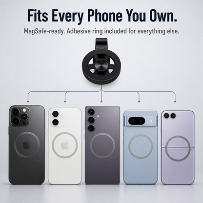 Smartphone Tripod Magnetic Mount Four-Leg Stability Bluetooth Remote