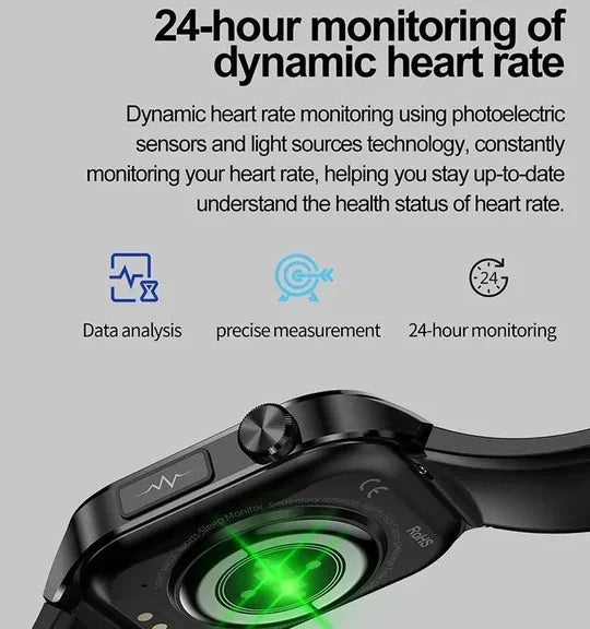 Smartwatch 2.04-Inch AMOLED Display Bluetooth Calling SOS Alert