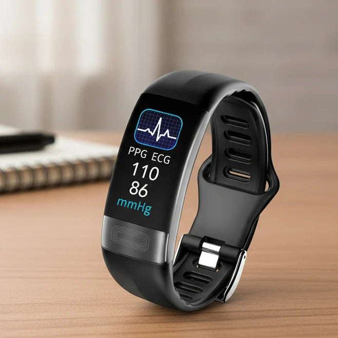 Smartwatch ECG Heart Rate & Blood Pressure Monitoring IP67 Water-Resistant