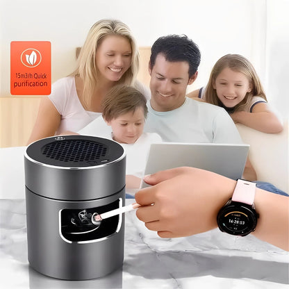 Smokeless Ashtray Four-Layer Magnetic Filter Three-Speed Fan