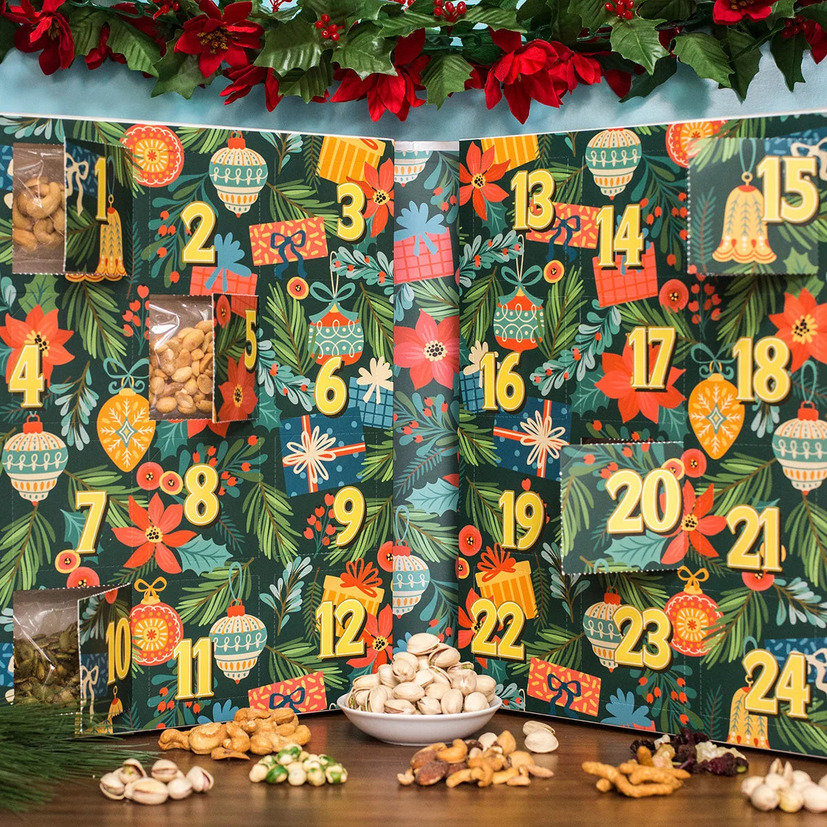 Snack Advent Calendar Gourmet Nuts & Snacks 24 Days