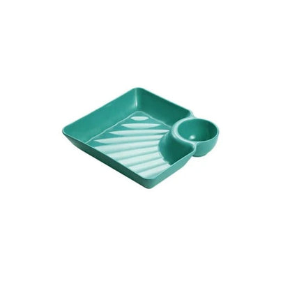 Snack & Dip Plate Integrated Sauce Compartment Spill-Proof