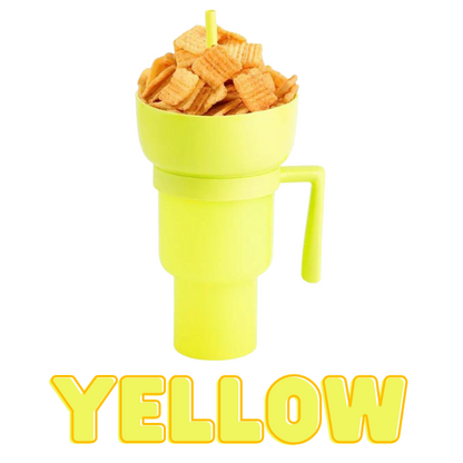 Snack & Drink Cup Dual Compartment 1L Capacity