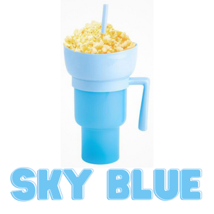Snack & Drink Cup Dual-Compartment 34 Fl Oz