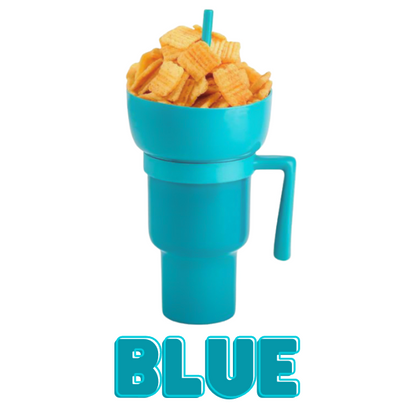 Snack & Drink Cup Dual-Compartment 34 Fl Oz