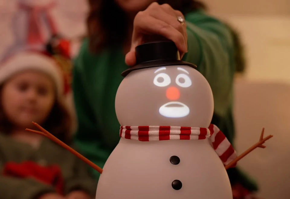 Snowman Decoration Animated LED Projector Built-In Speaker