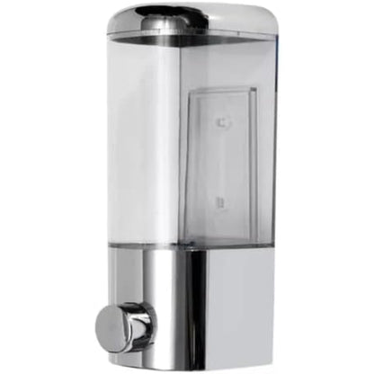 Soap Dispenser Wall-Mounted Chrome Finish Transparent Window