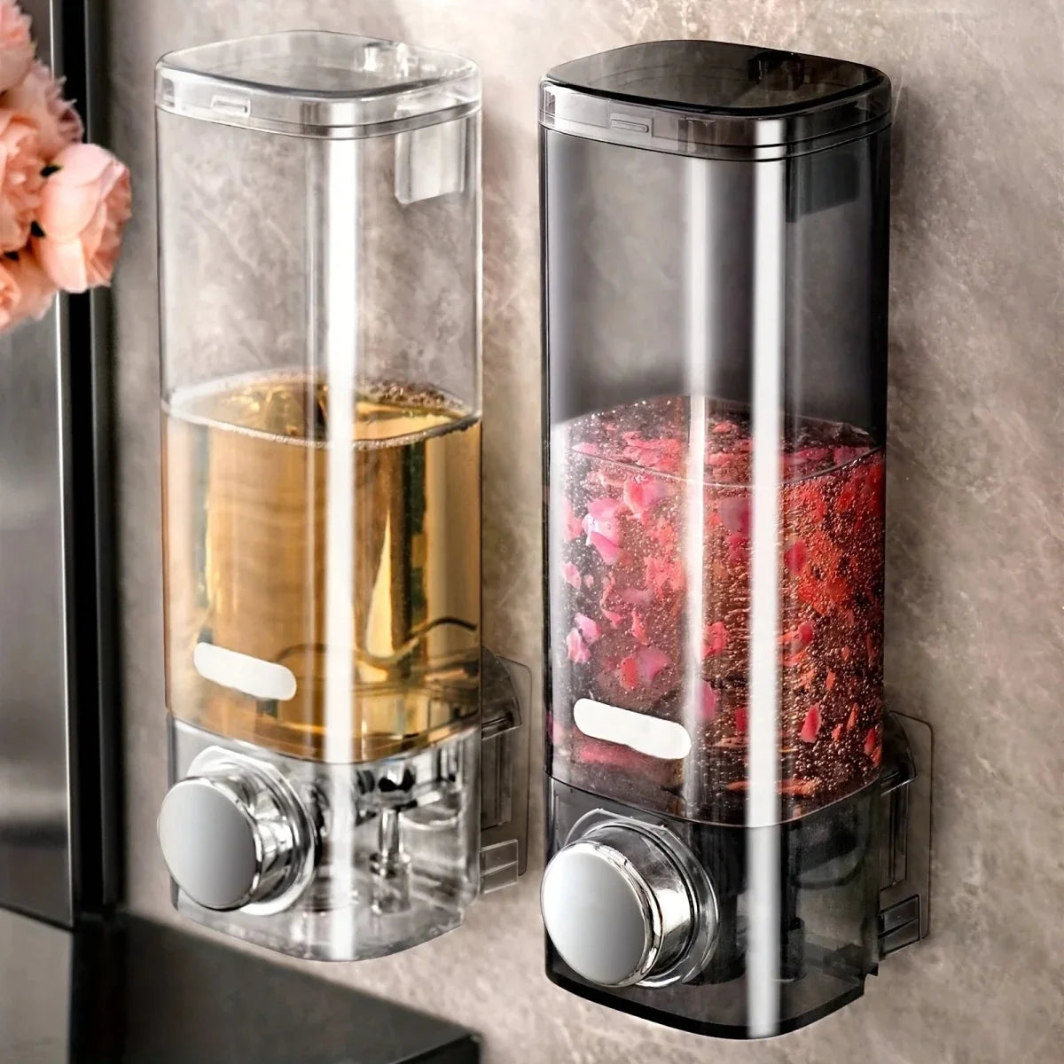 Soap Dispenser Wall-Mounted No-Drill 10.1 Fl Oz Capacity