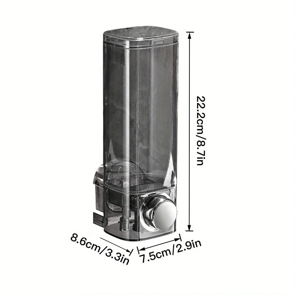 Soap Dispenser Wall-Mounted No-Drill 10.1 Fl Oz Capacity
