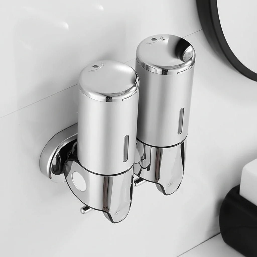 Soap Dispenser Wall-Mounted Stainless Steel 16.9 Oz Capacity