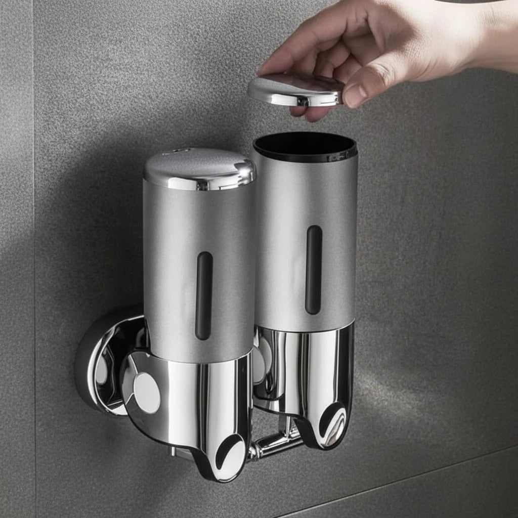 Soap Dispenser Wall-Mounted Stainless Steel 16.9 Oz Capacity