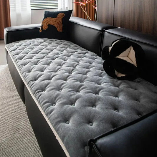 Sofa Cover Button-Tufted Microfiber Pet & Spill Protection