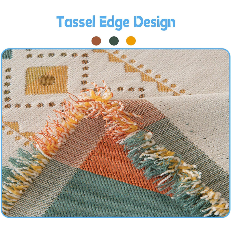 Sofa Cover Chenille Reversible Geometric Pattern Machine Washable