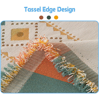 Sofa Cover Chenille Reversible Geometric Pattern Machine Washable