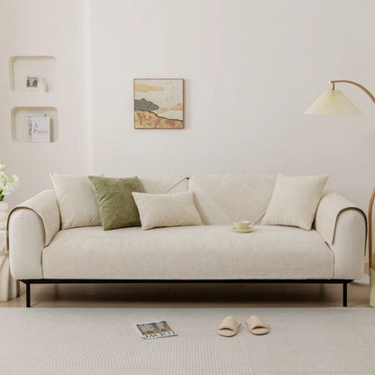 Sofa Cover Chenille Waffle Weave Non-Slip Machine-Washable
