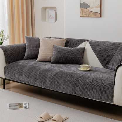 Sofa Cover Chenille Waffle Weave Non-Slip Machine-Washable