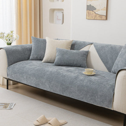 Sofa Cover Chenille Waffle Weave Non-Slip Machine-Washable