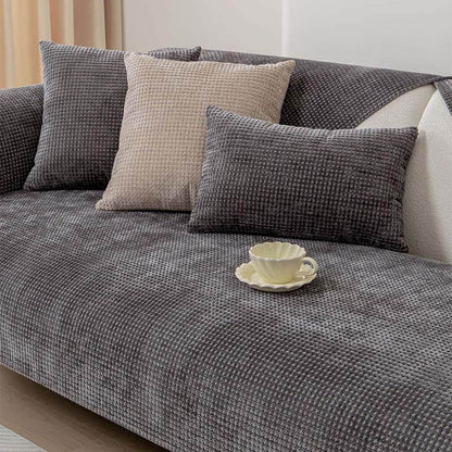 Sofa Cover Chenille Waffle Weave Non-Slip Machine-Washable