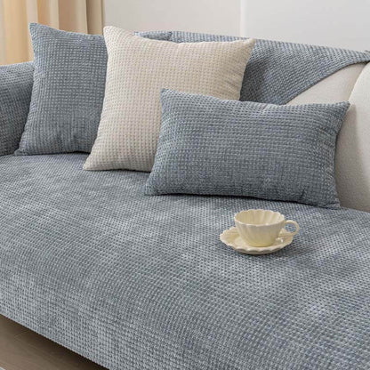 Sofa Cover Chenille Waffle Weave Non-Slip Machine-Washable