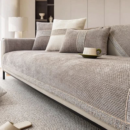 Sofa Cover Non-Slip Machine Washable Linen Texture