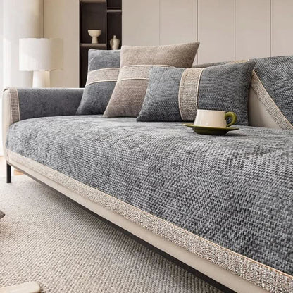 Sofa Cover Non-Slip Machine Washable Linen Texture