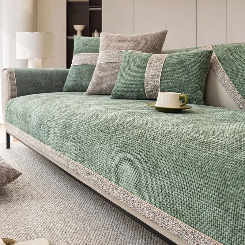 Sofa Cover Non-Slip Machine Washable Linen Texture