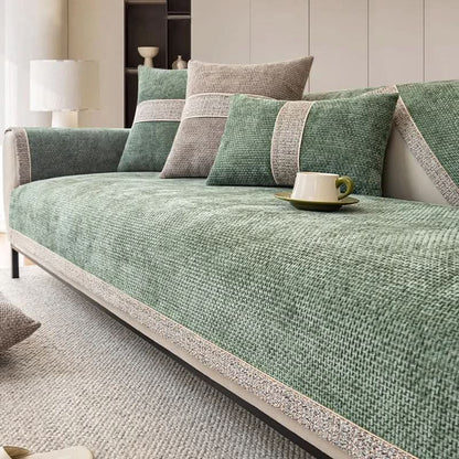 Sofa Cover Non-Slip Machine Washable Linen Texture