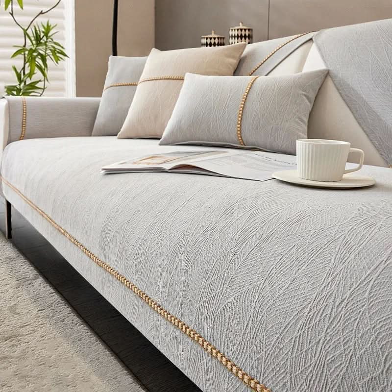 Sofa Cover Non-Slip Machine Washable Linen Texture