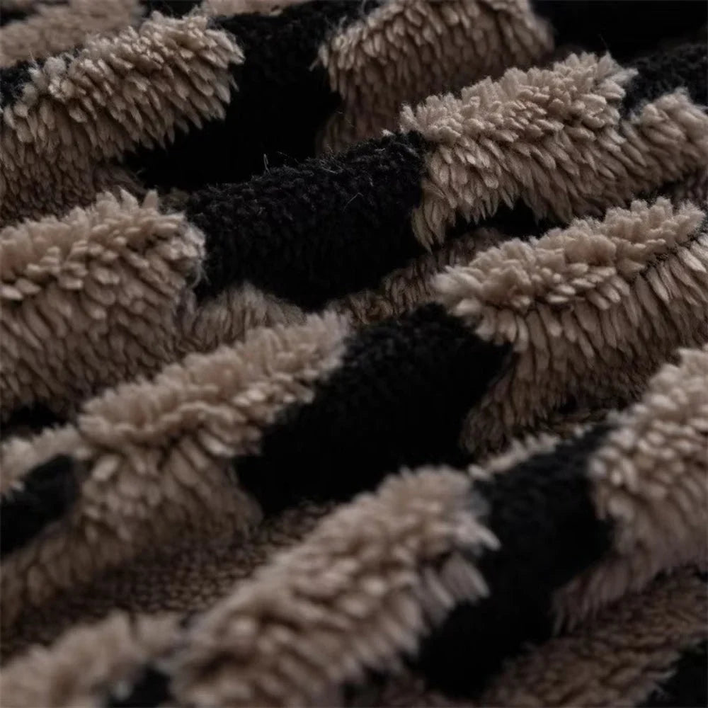 Sofa Cover Plush Microfiber Non-Slip Houndstooth