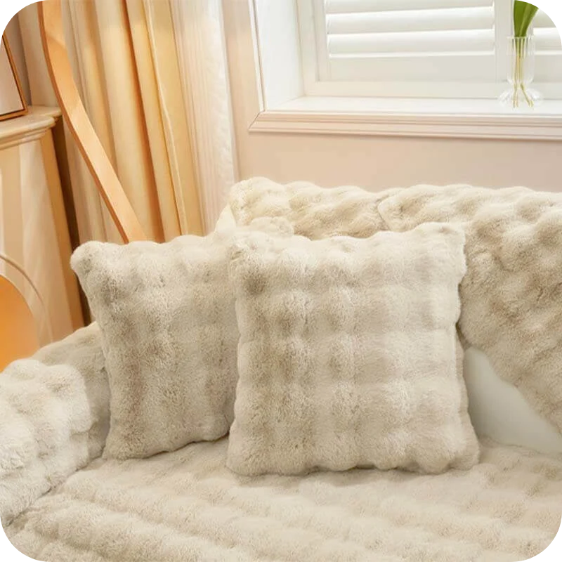 Sofa Cover Plush Non-Slip Scratch-Resistant Pet Protection
