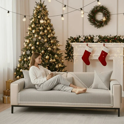 Sofa Cover Quilted Breathable Non-Slip Backing