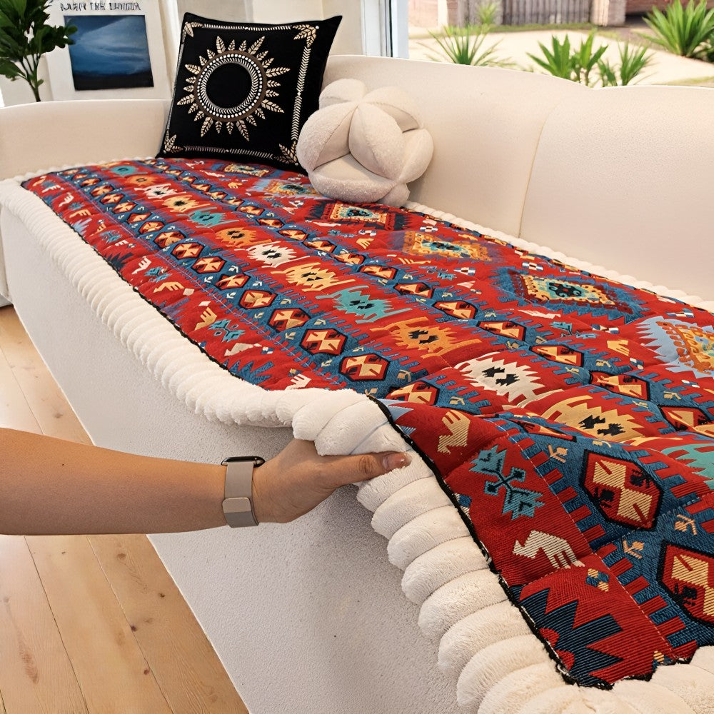 Sofa Cover Quilted Microfiber Blend Non-Slip Machine Washable