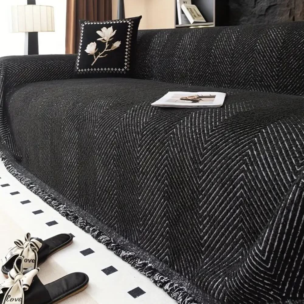 Sofa Cover Splash-Resistant Non-Slip Herringbone Machine-Washable