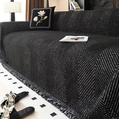 Sofa Cover Splash-Resistant Non-Slip Herringbone Machine-Washable