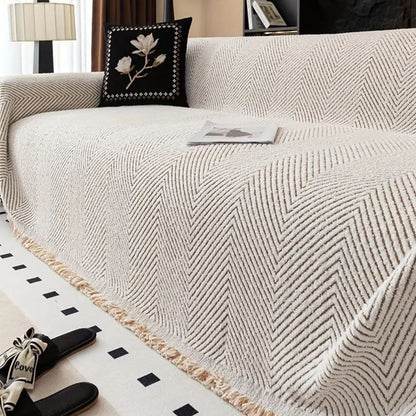 Sofa Cover Splash-Resistant Non-Slip Herringbone Machine-Washable