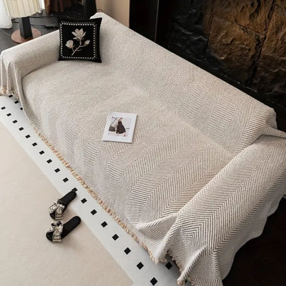 Sofa Cover Splash-Resistant Non-Slip Herringbone Machine-Washable