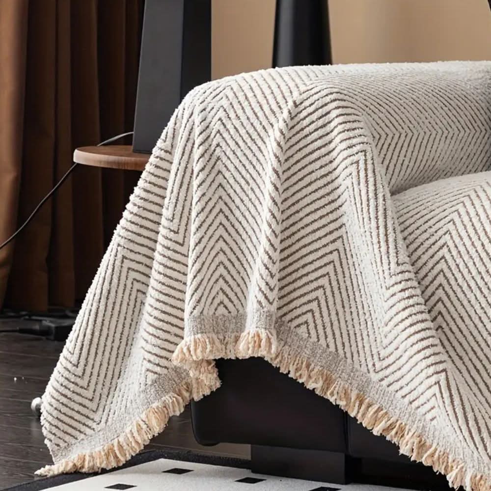 Sofa Cover Splash-Resistant Non-Slip Herringbone Machine-Washable